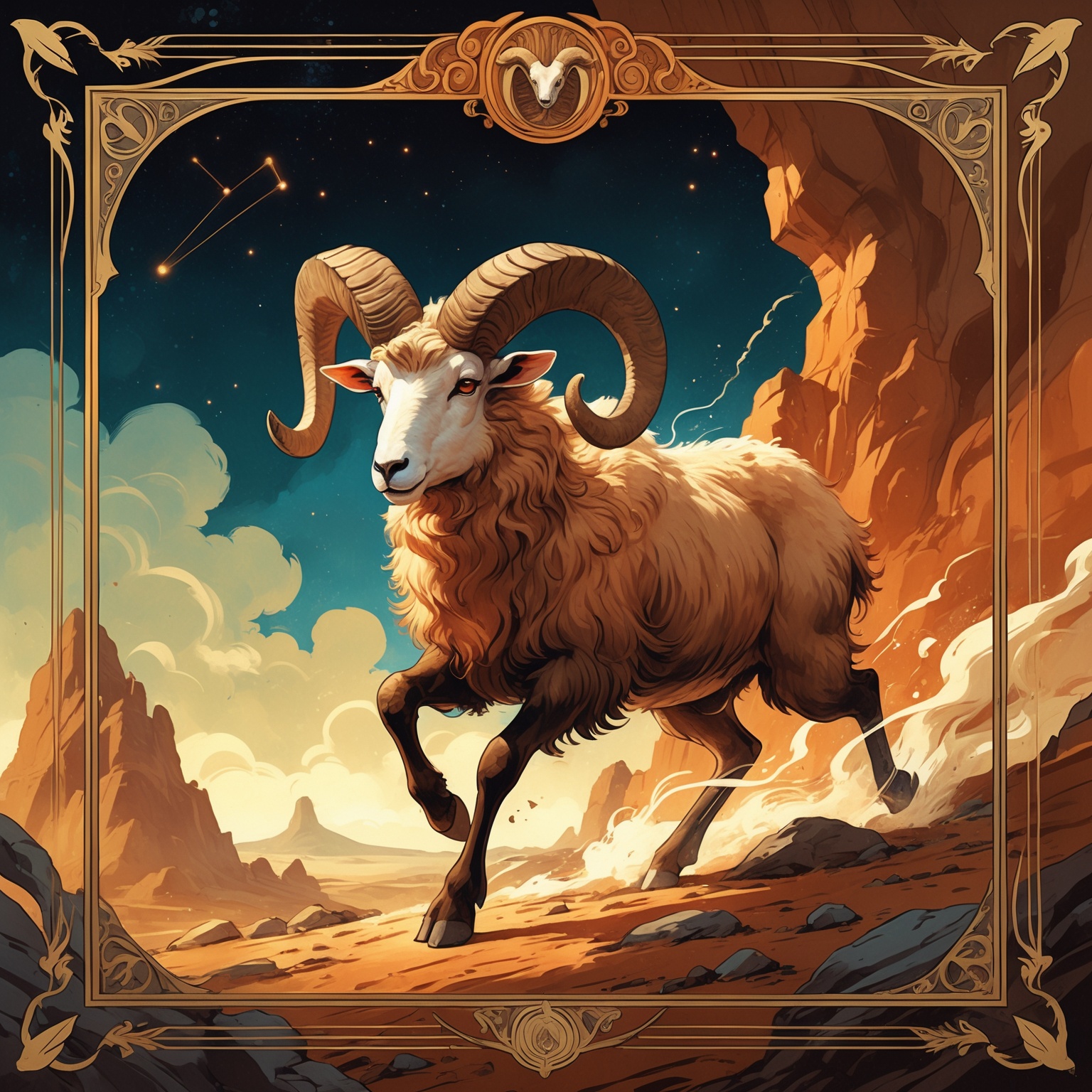 Aoudad of the Copper Blaze, the Barbary Sheep, spirit animal of the Aries ENFP