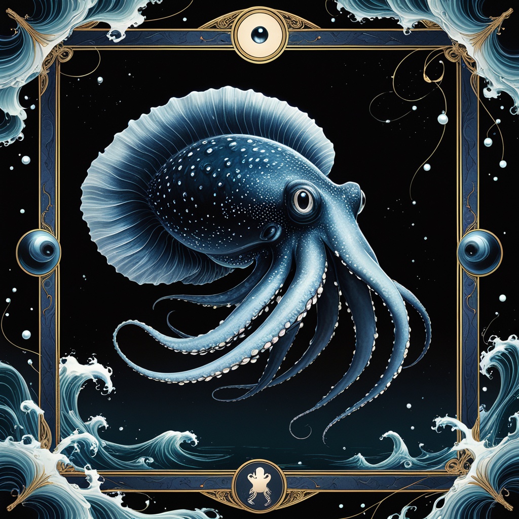 Cuttlefish of the Obsidian Veil, the Cuttlefish, spirit animal of the Cancer ISTJ