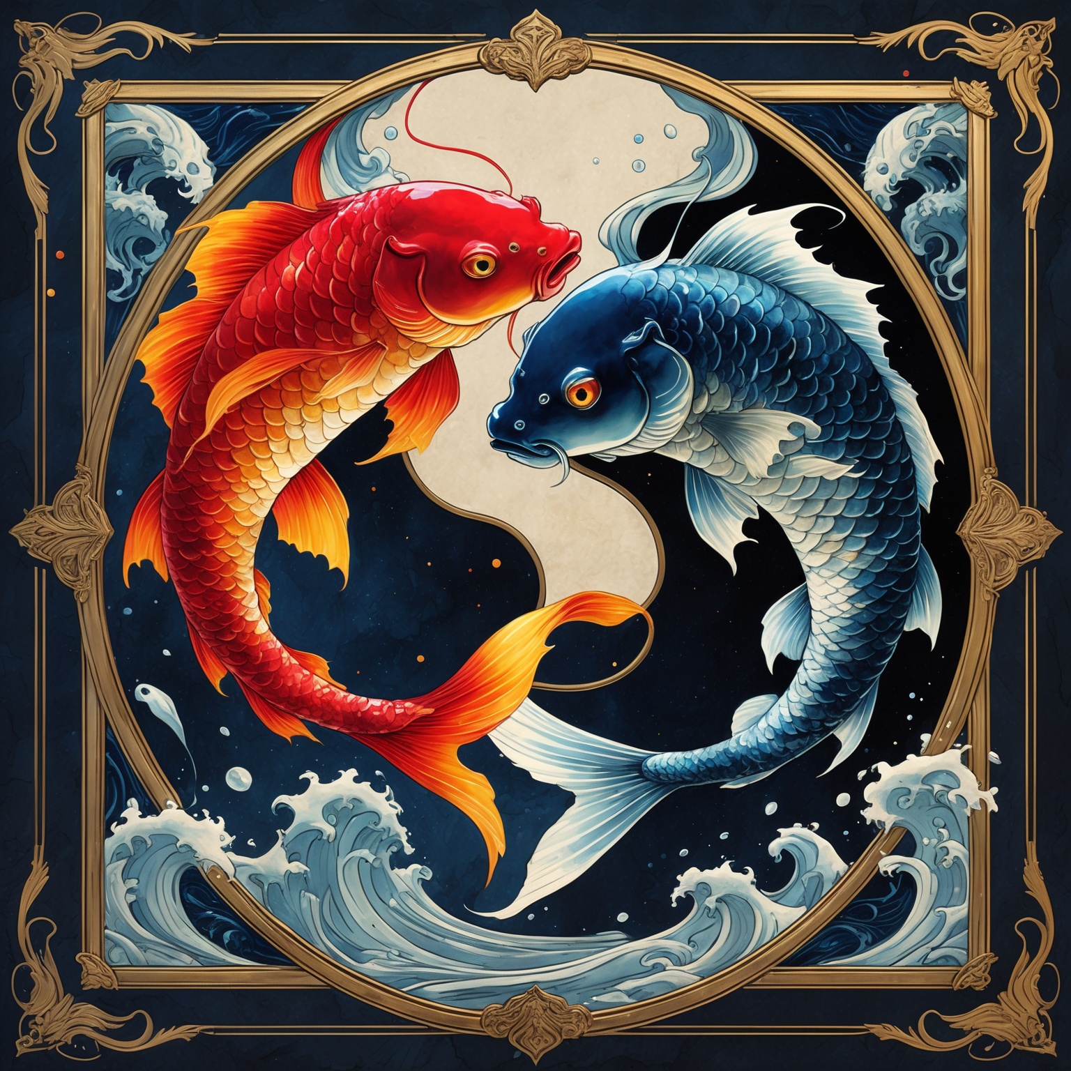 Koi of the Twin Moons, the Twin Koi, spirit animal of the Pisces ENTJ