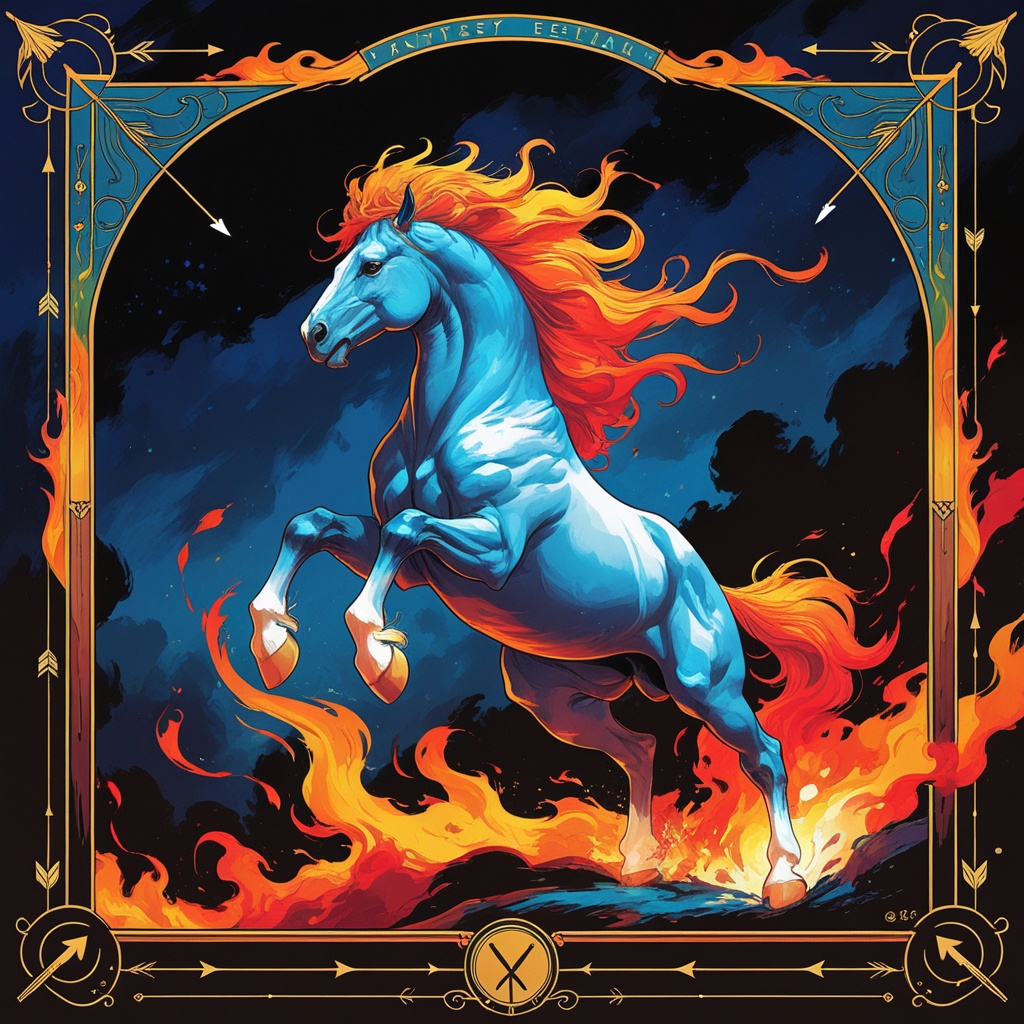 Stallion of the Azure Flame, the Wild Stallion, spirit animal of the Sagittarius ENTJ