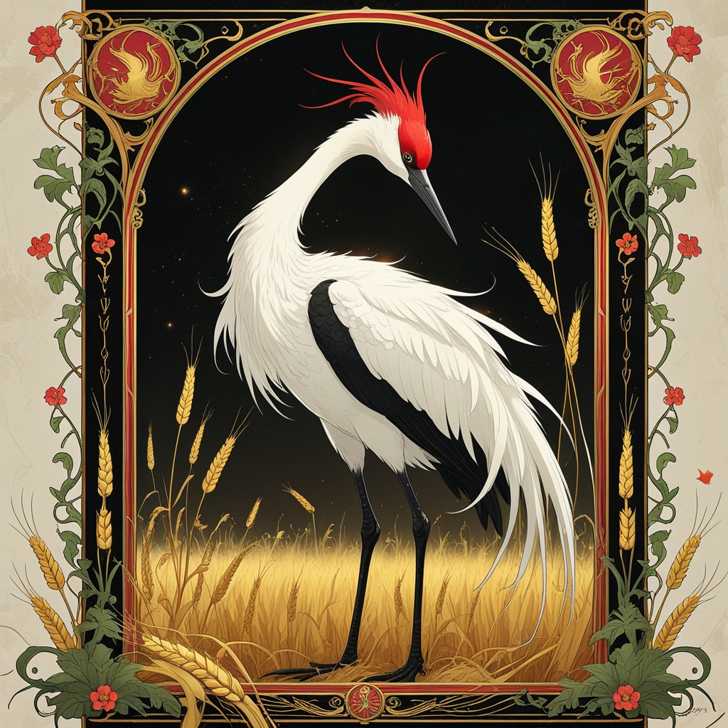Crane of the Golden Harvest, the Red-crowned Crane, spirit animal of the Virgo ENTJ