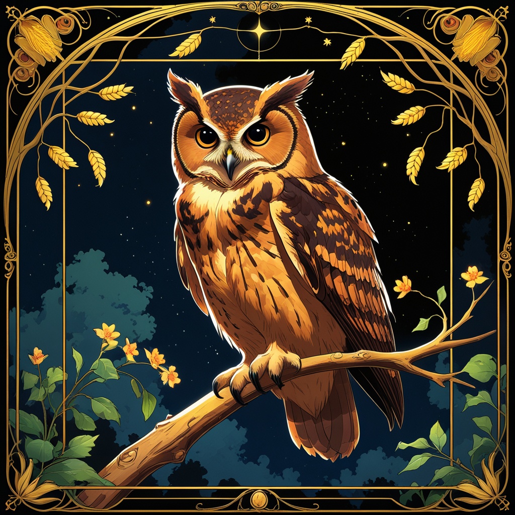 Tawny Owl of the Carved Dark, the Tawny Owl, spirit animal of the Virgo ISTJ